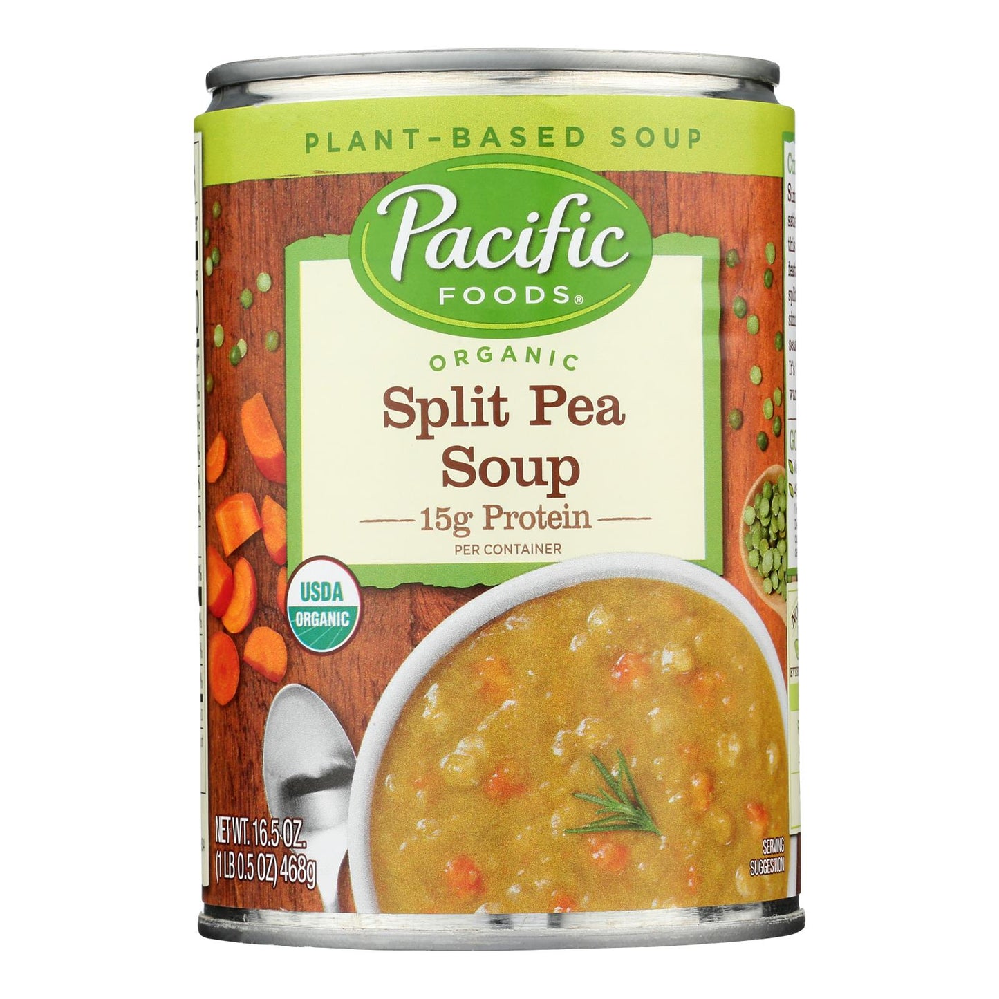 Pacific Foods - Sopa de guisantes partidos - Caja de 12 a 16,5 oz