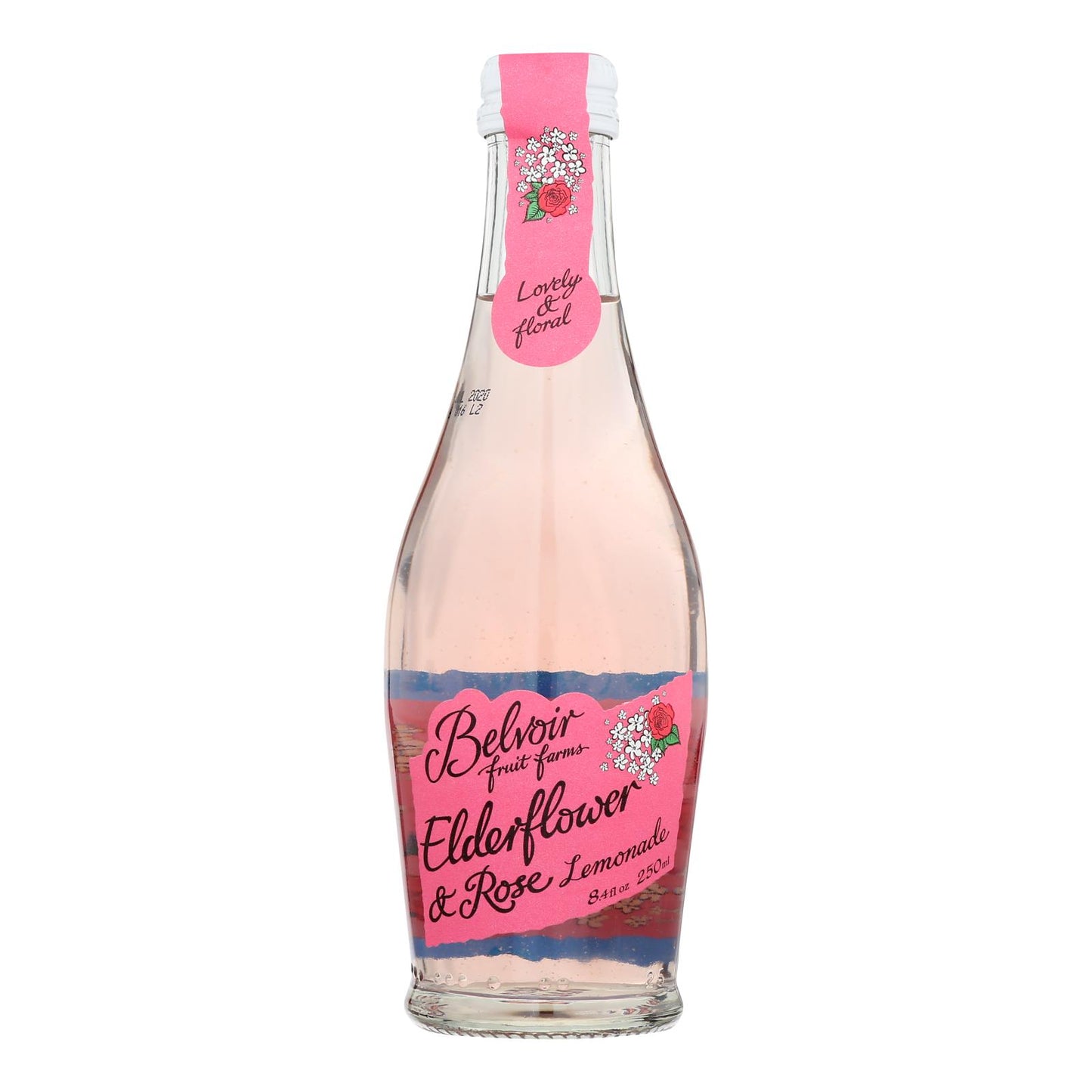 Belvoir - Limonada orgánica - Flor de saúco y rosa - Caja de 12 - 8.4 fl oz.