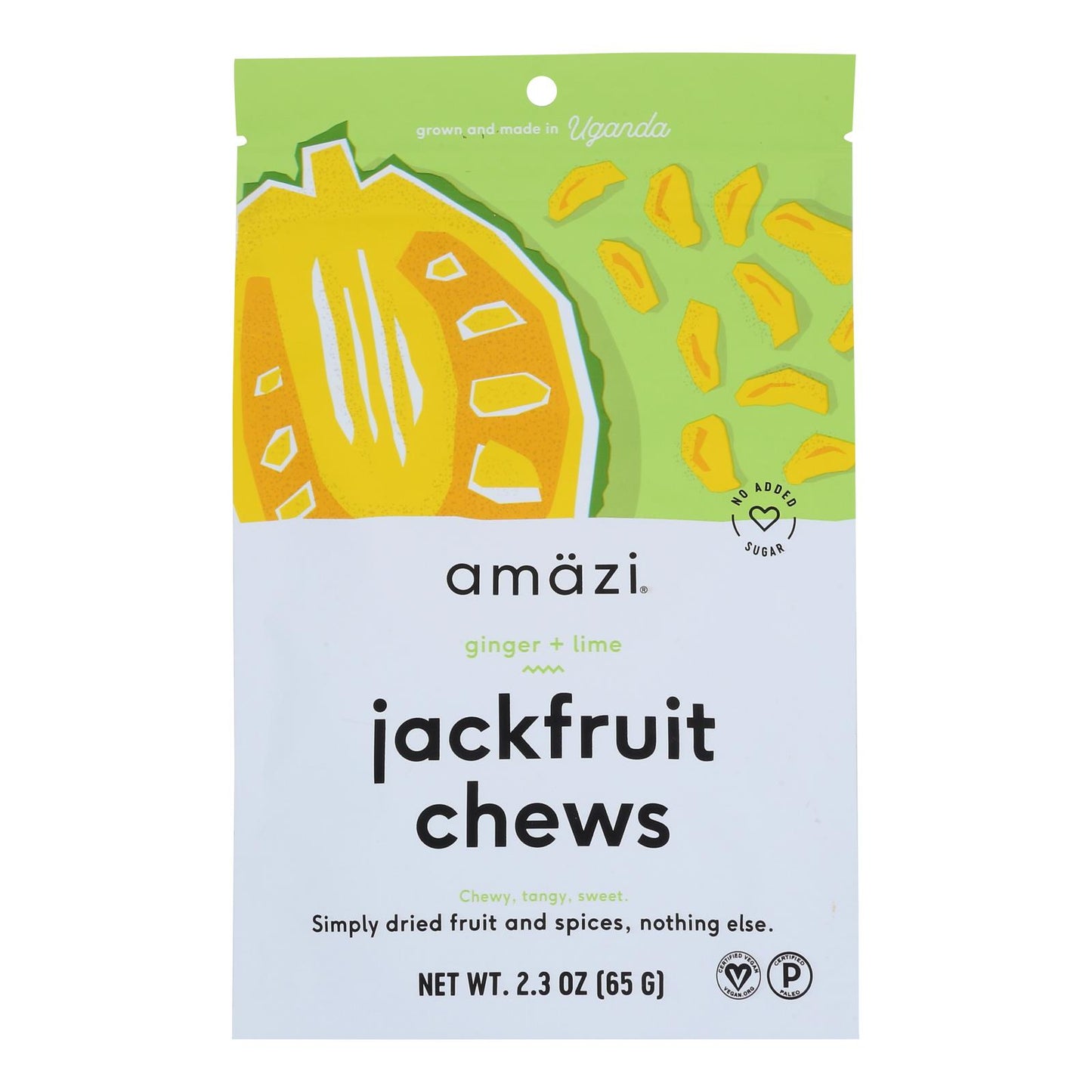 Amazi Foods - Jackfruit Chws Ginger Lime - Caja de 6 - 2,3 oz