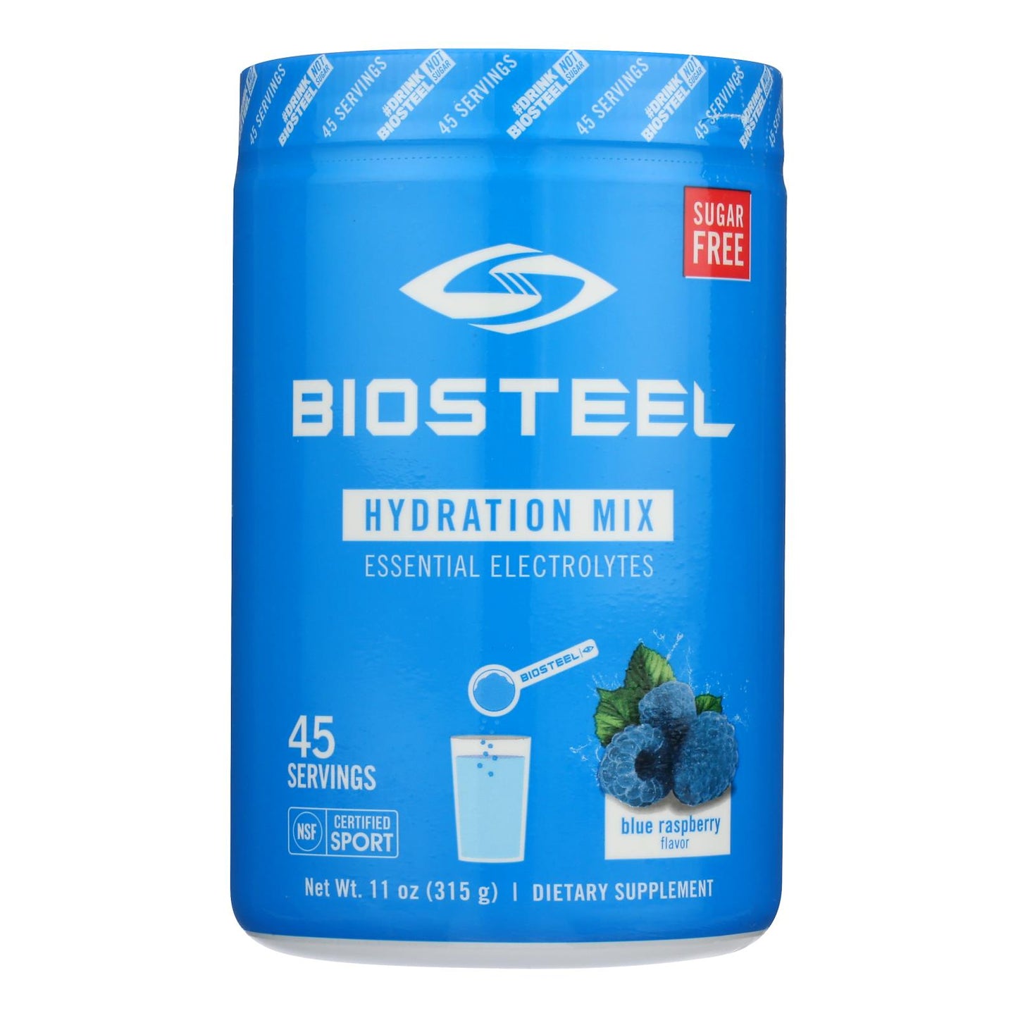 Biosteel - 电解质饮料混合物蓝树莓 - 1 份 1-11 盎司