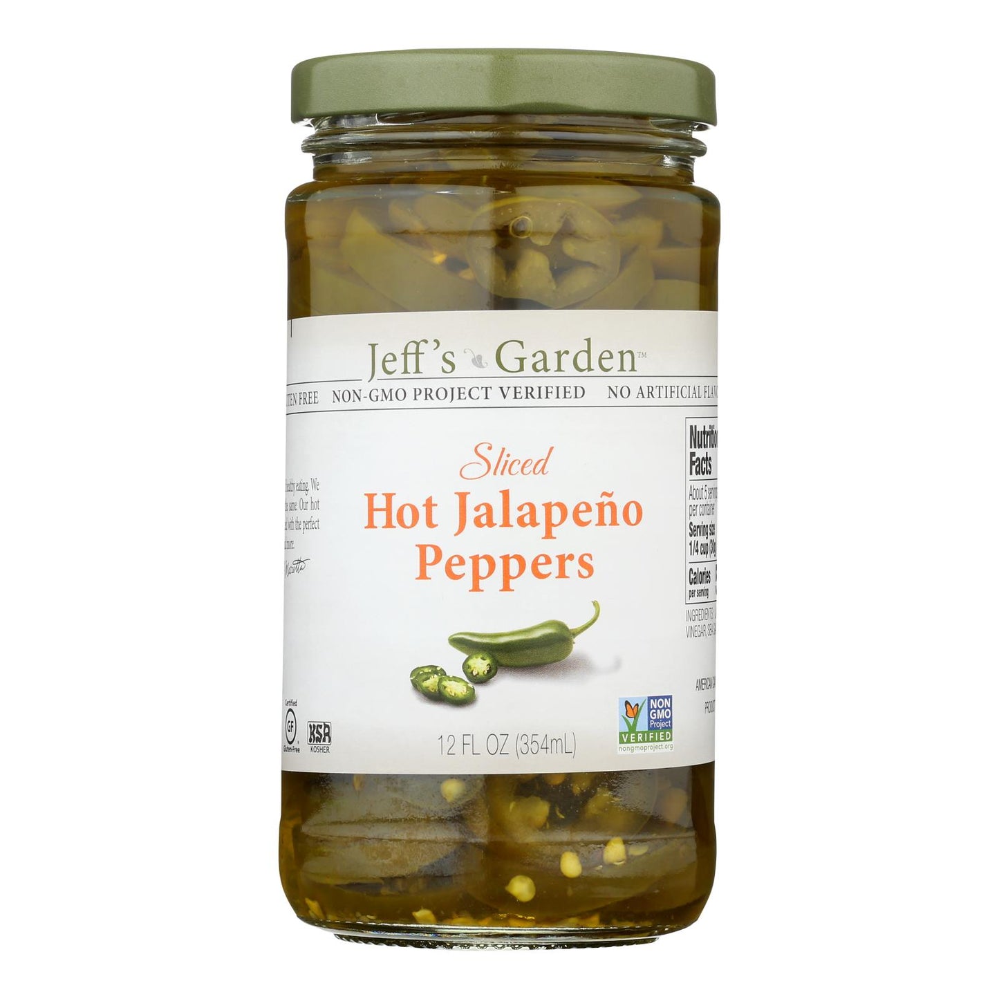 Jeff's Garden - Chiles jalapeños picantes salados - Caja de 6 a 12 unidades