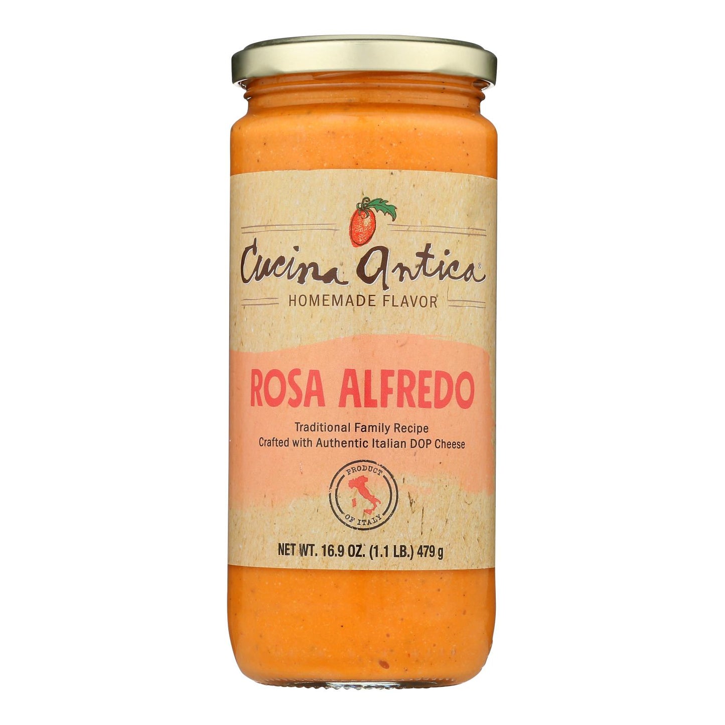 Cucina Antica - Salsa Alfredo Rosa - Caja de 6-16.9 Oz