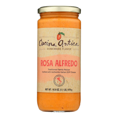 Cucina Antica - Salsa Alfredo Rosa - Caja de 6-16.9 Oz