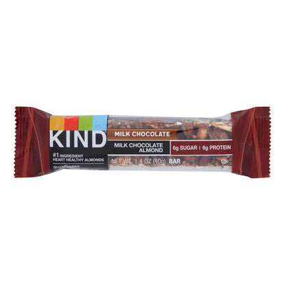Kind - Barra de chocolate con leche y almendras - Caja de 12 - 1.4 oz