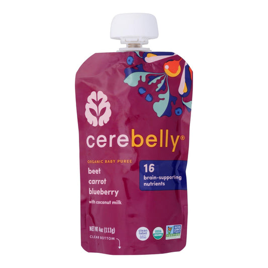 Cerebelly - Puré de remolacha en caja Bluby - Caja de 6 - 4 oz