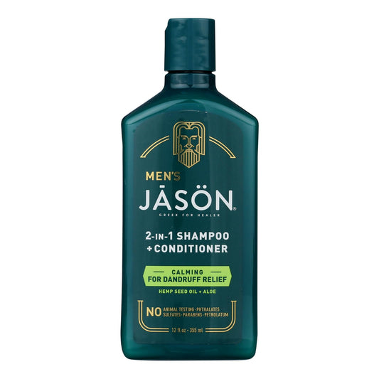 Jason Natural Products - Champú y acondicionador 2 en 1 calmante - 1 unidad - 12 fl oz