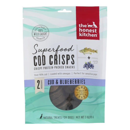 The Honest Kitchen - Dog Trt Crisp Cod Blueberry - Caja de 6 de 3 oz