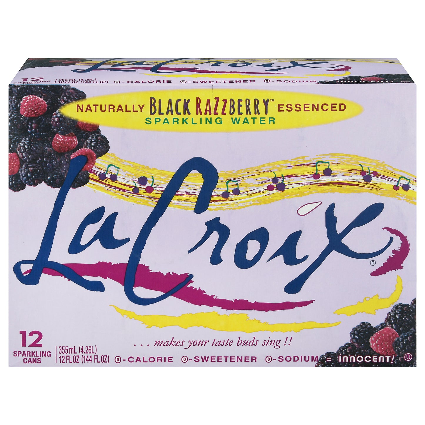 Lacroix - Agua con gas negra Rzzlbrry - Caja de 2-12/12 Fz