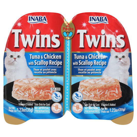Inaba - Alimento para gatos con atún y pollo - Caja de 8 - 2,46 oz