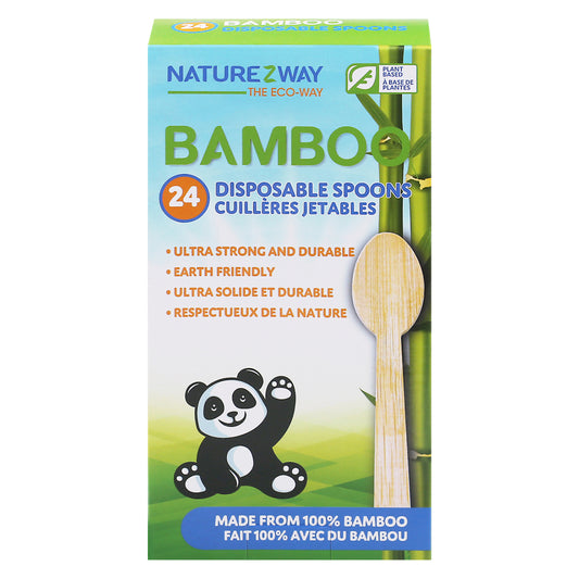 Naturezway - Cuchara de bambú para desmoldar, 24 unidades (caja de 24 unidades)