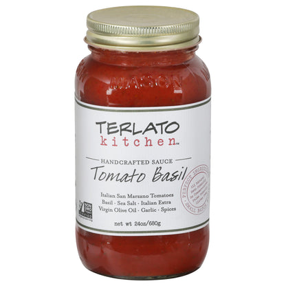 Terlato Kitchen - Salsa de tomate y albahaca - Caja de 6 - 24 oz