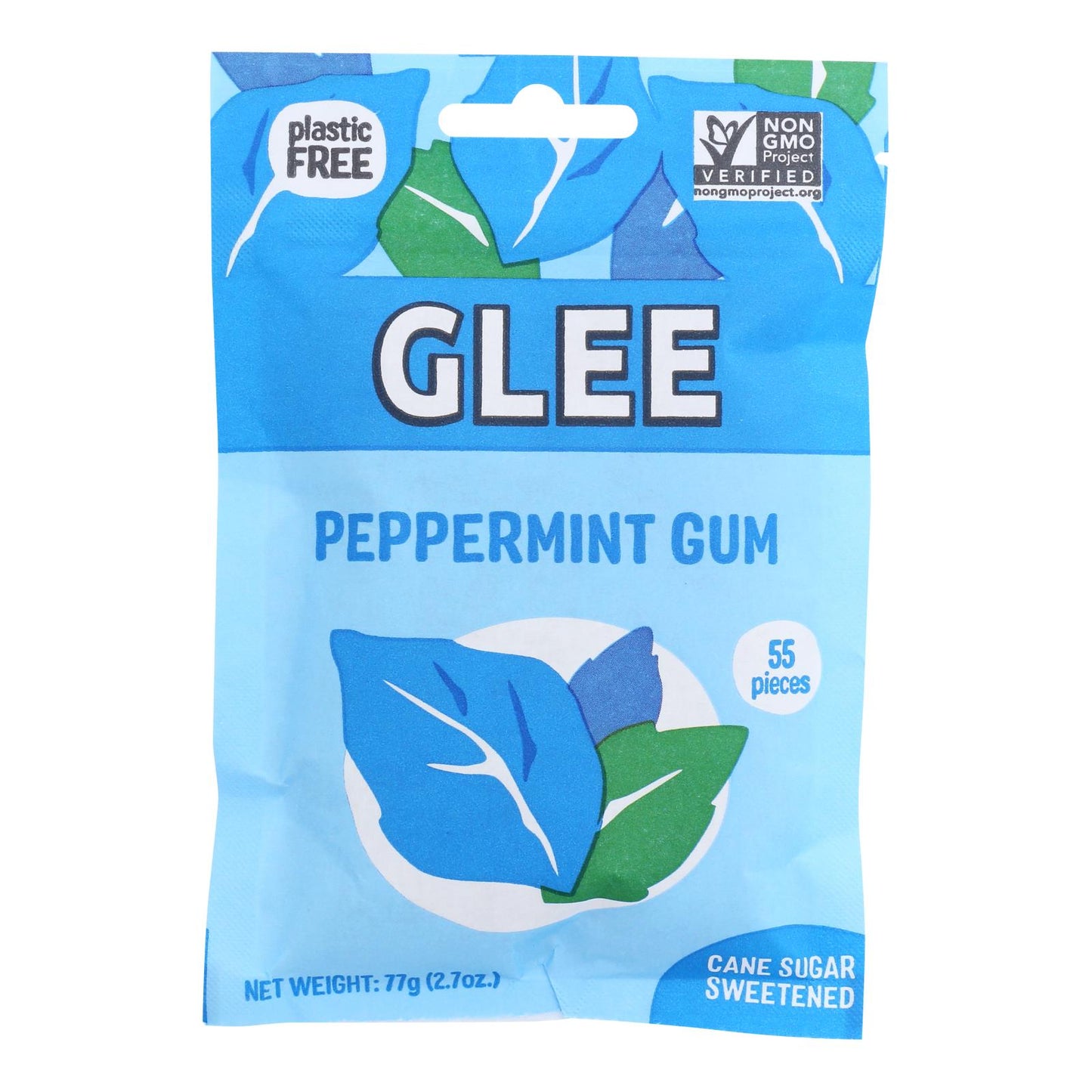 Glee Gum - Chicle de menta en bolsita - Caja de 6 - 55 unidades