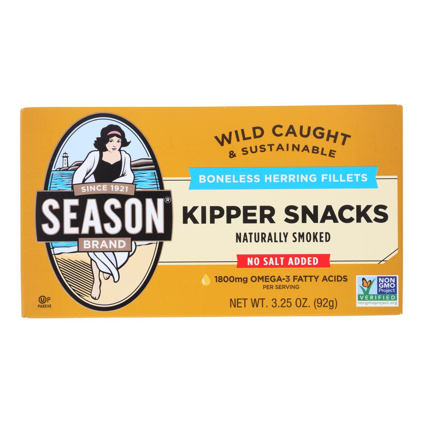 Marca de temporada - Snacks de pescado y arenque - Caja de 12 - 3,25 oz