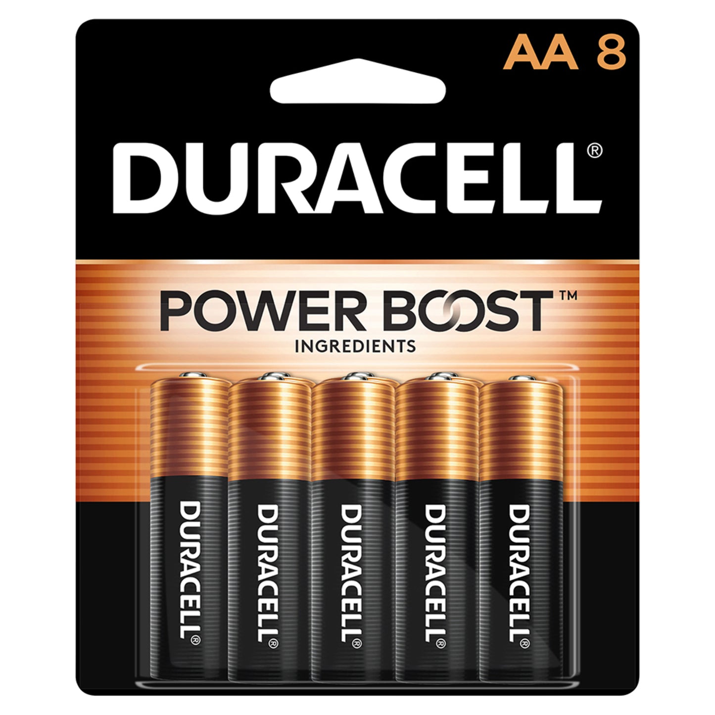 Duracell - Pilas alcalinas AA de 1,5 V, color mantequilla, caja de 48, 8 unidades