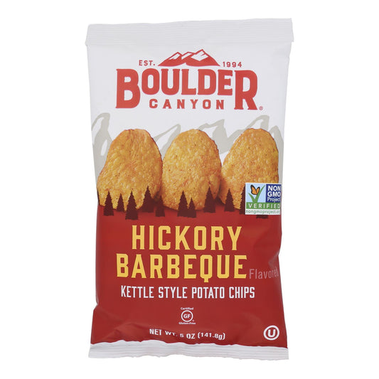 Boulder Canyon - Patatas fritas Kettle - Hickory Barbeque - Caja de 12 - 5 oz.