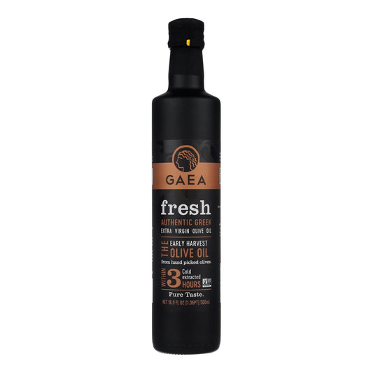 Aceite de oliva Gaea - Virgen extra - Gaea Fresh - 17 oz - Caja de 6