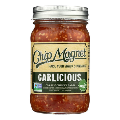Salsa con imán para chips, salsa Appeal - Salsa - Ajo - Caja de 6 - 16 oz.