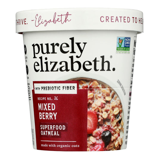 Purely Elizabeth - Avena en taza con frutos rojos - Caja de 12 - 1,76 oz