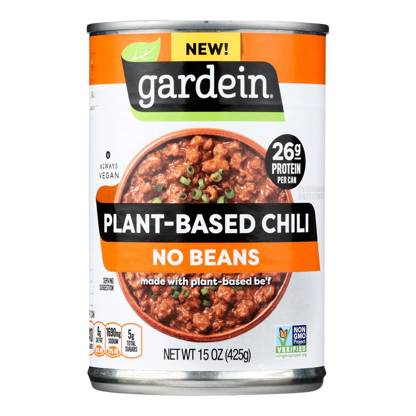 Gardein - Planta de chile Bsd sin frijoles - Caja de 12 a 15 oz