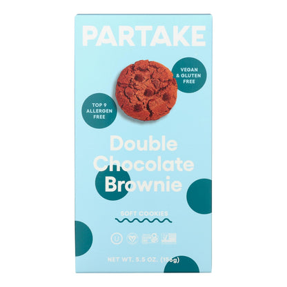 Partake Foods - Galletas de chocolate doble horneadas suaves - Caja de 6 - 5,5 oz