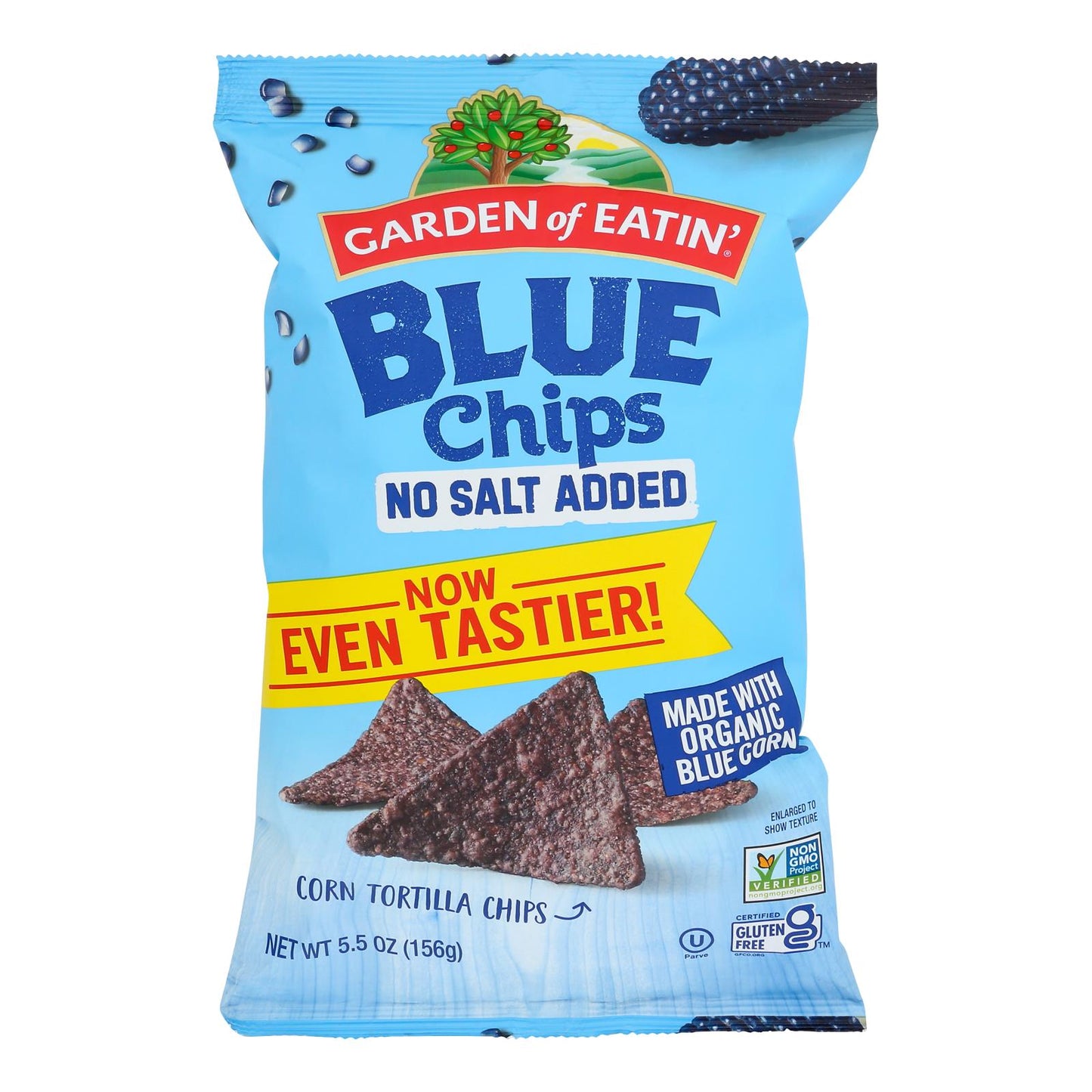 Garden Of Eatin' - Chips de maíz azul Ns - Caja de 12 - 5,5 oz