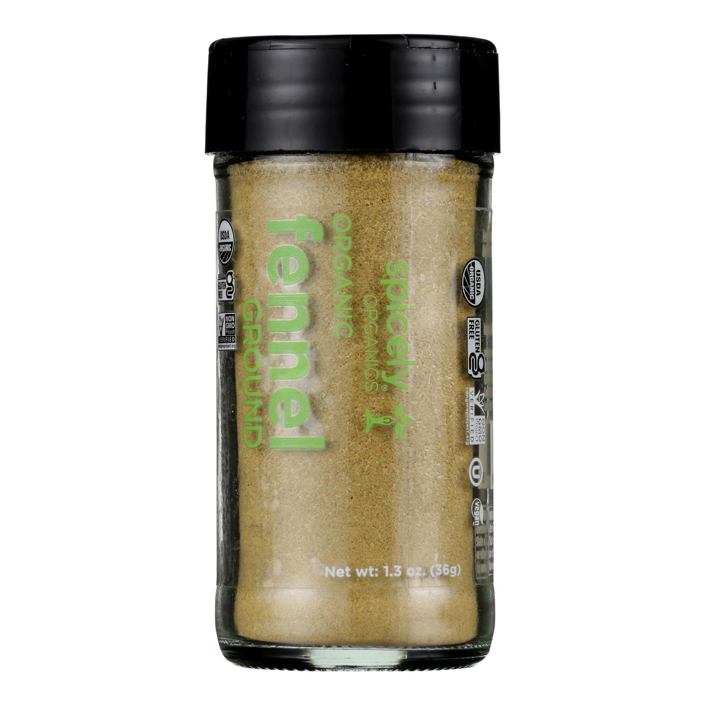 Spicely Organics - Organic Fennel - Ground - Case Of 3 - 1.3 Oz.