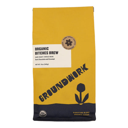 Groundwork - Coffee Organic Btch Brw Dk Roasted - Case Of 6-12 Oz