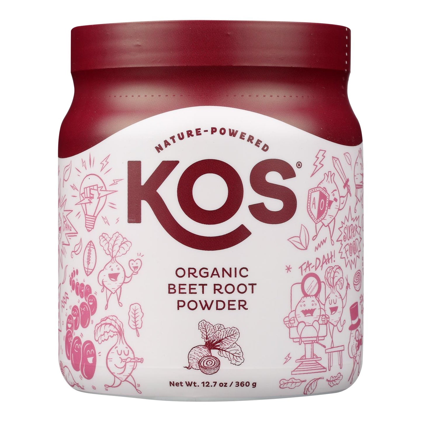 Kos - Remolacha en polvo 4 g sin gluten - 1 unidad - 12,7 oz