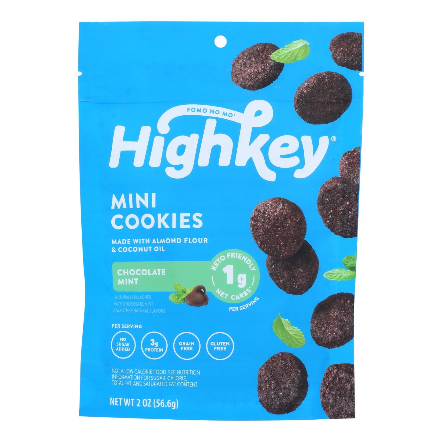 High Key - Galletas Keto de chocolate y menta - Caja de 6 - 2 oz