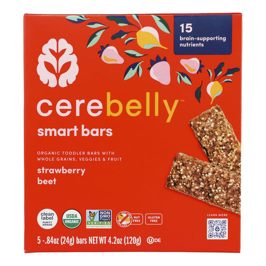 Cerebelly - Smart Bar Strwb 甜菜 - 6 盒装 - 4.2 盎司