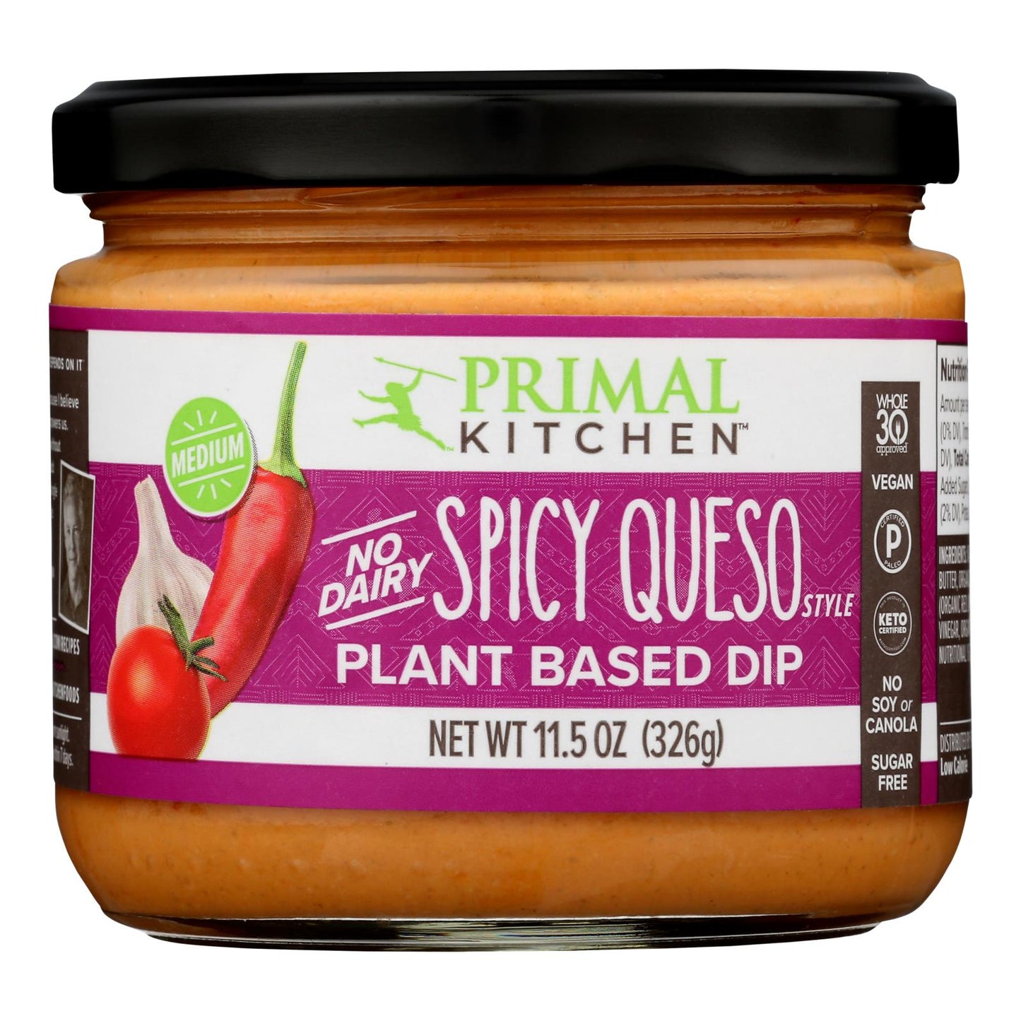 Primal Kitchen - Dip Plant Bsd Queso Spicy - Caja de 6 - 11.5 oz