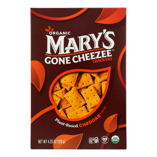 Galletas Mary's Gone - Galletas con sabor a queso cheddar y semillas de cáñamo - Caja de 6 - 4,25 oz