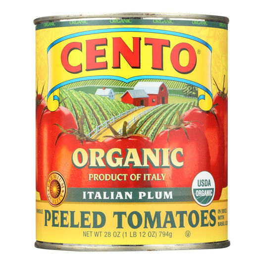 Cento - Tomates italianos enteros pelados - Caja de 6 - 28 oz.