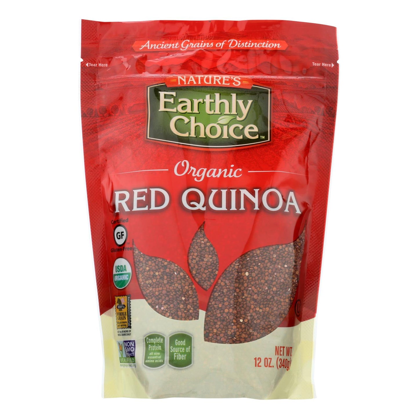 Quinua roja premium Nature's Earthly Choice - Caja de 6 - 12 oz.