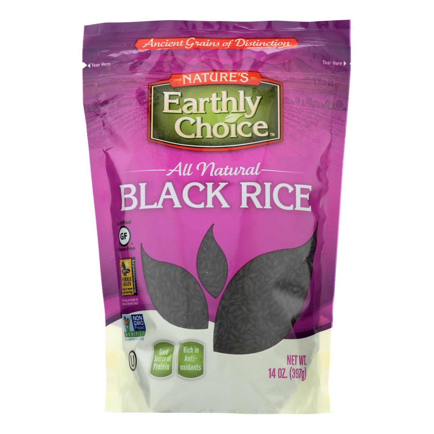 Arroz negro Nature's Earthly Choice - Caja de 6 - 14 oz.