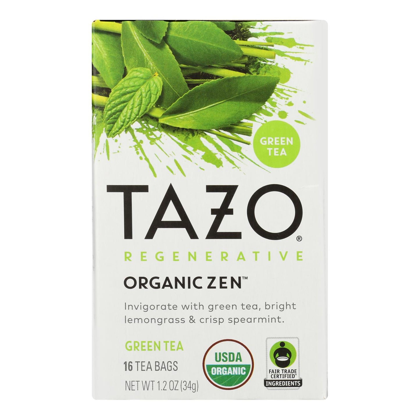 Té Tazo - Té Zen - Caja de 6 - 16 bolsitas