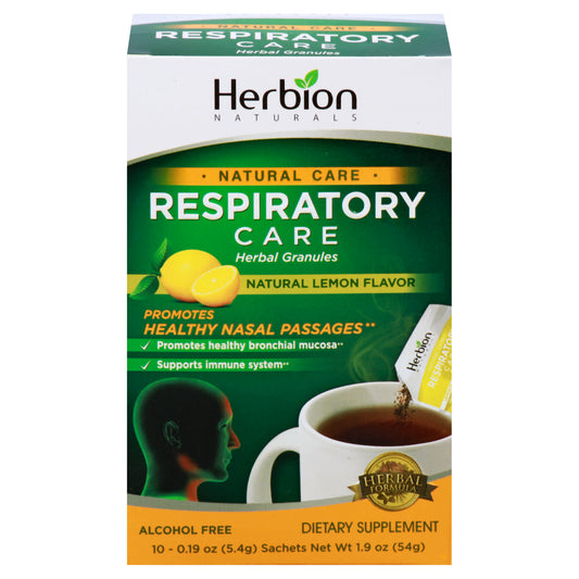 Herbion Naturals Respiratory Care - Natural Care - Herbal Granules - Lemon - 10 Packets