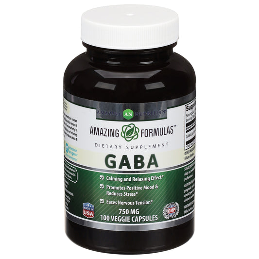 Fórmulas asombrosas: Gaba 750 mg sin gluten, 1 unidad, 1-100 unidades