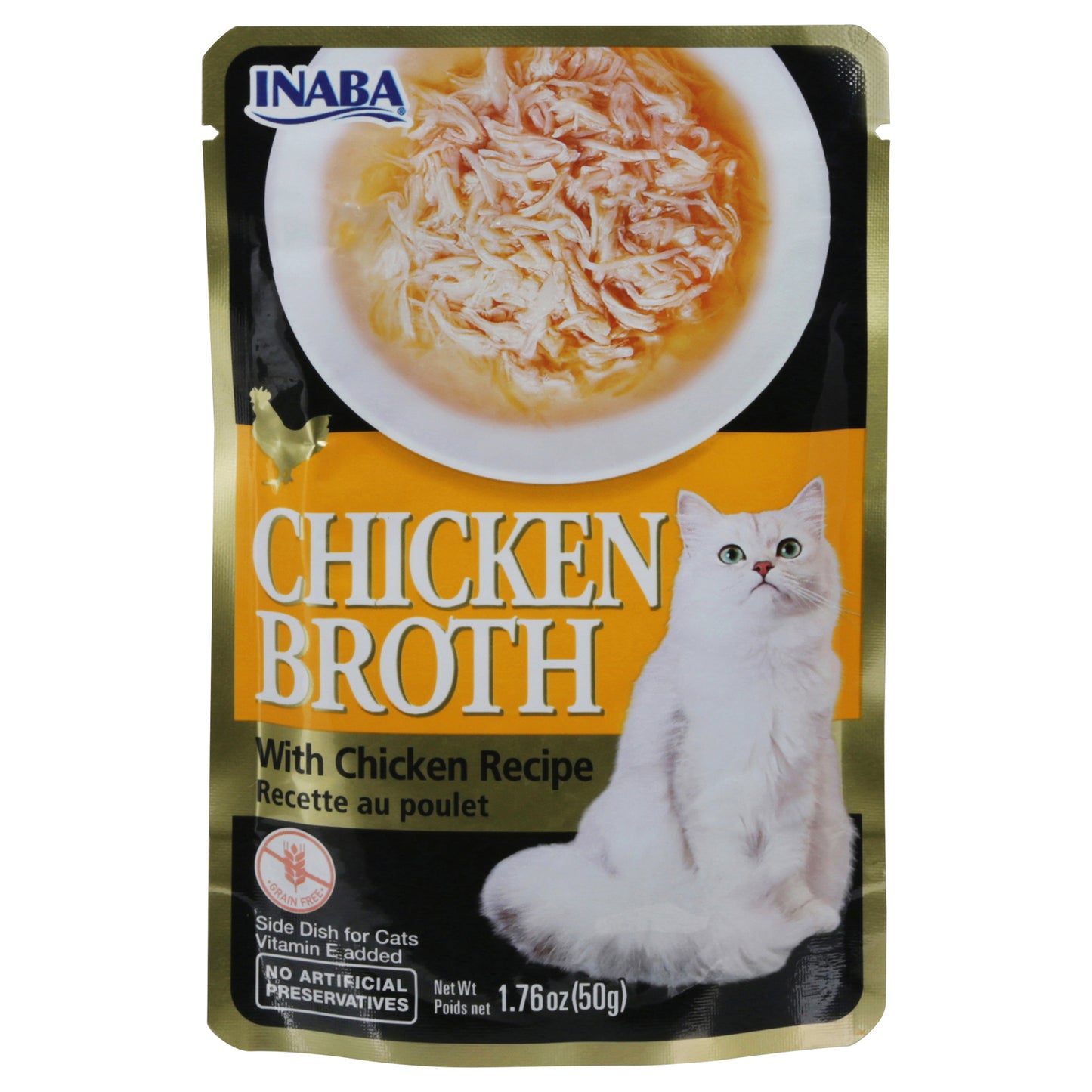 Inaba - Alimento para gatos con caldo de pollo - Caja de 8 - 1,76 oz