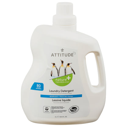 Attitude - Detergente para ropa Wildflowers - 1 unidad de 1 a 67,6 oz