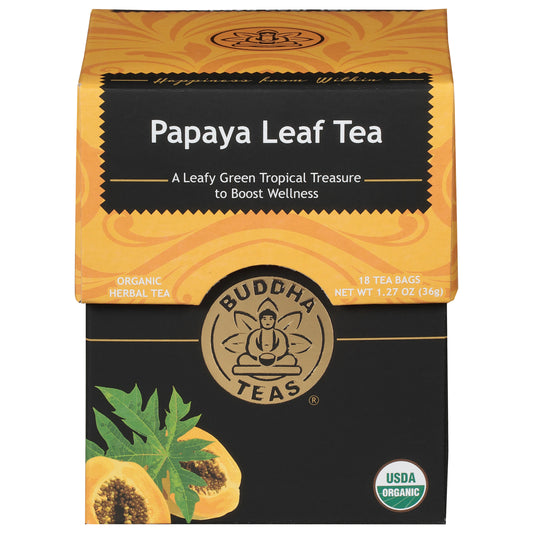 Buddha Teas - Té orgánico - Hoja de papaya - Caja de 6 - 18 unidades