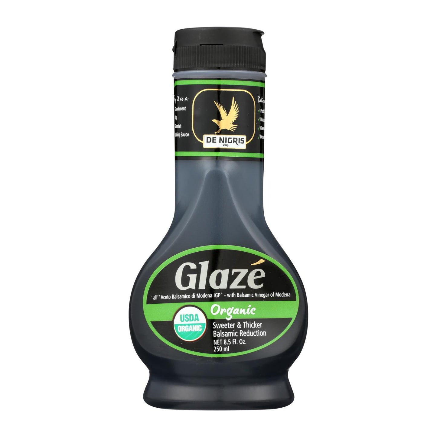 De Nigris - Glaseado balsámico orgánico - Caja de 6 - 8.5 fl oz.