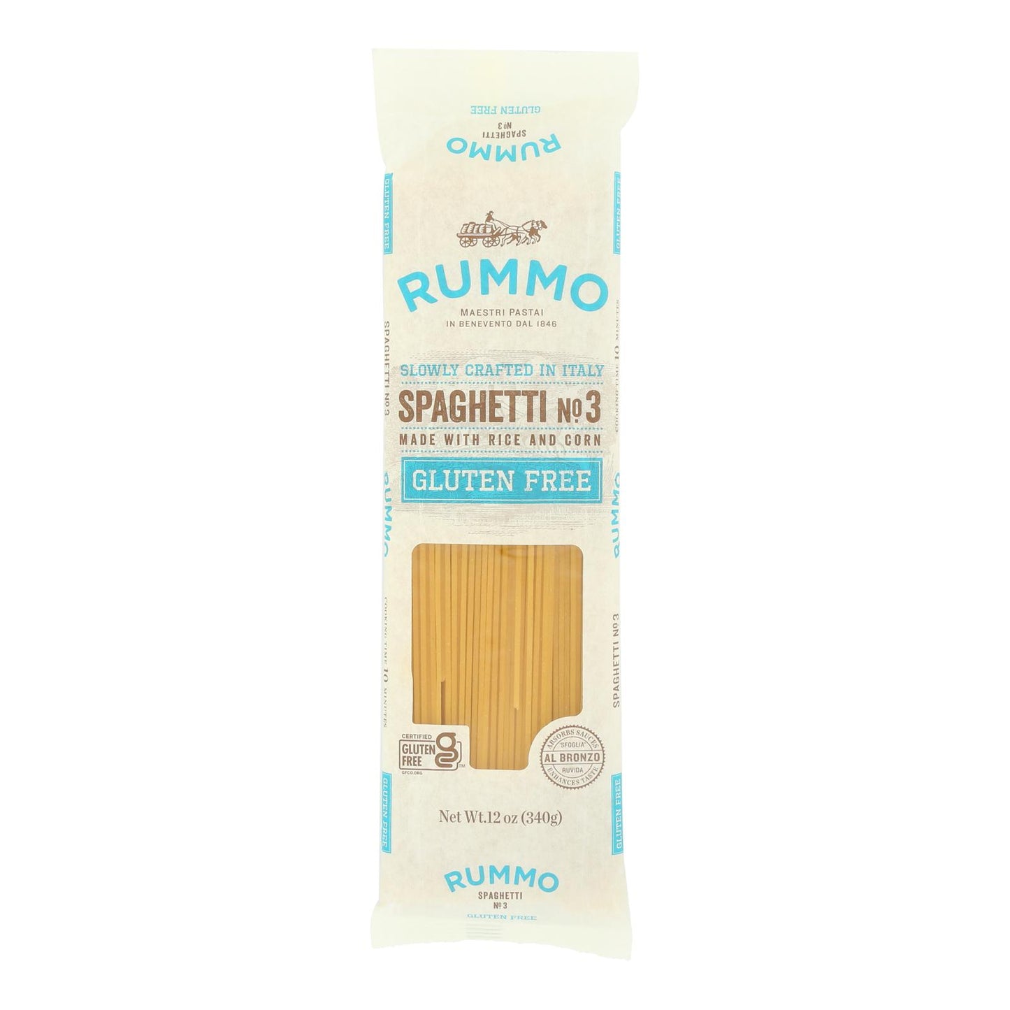 Rummo - Pasta sin gluten - Espaguetis - Caja de 12 - 12 oz