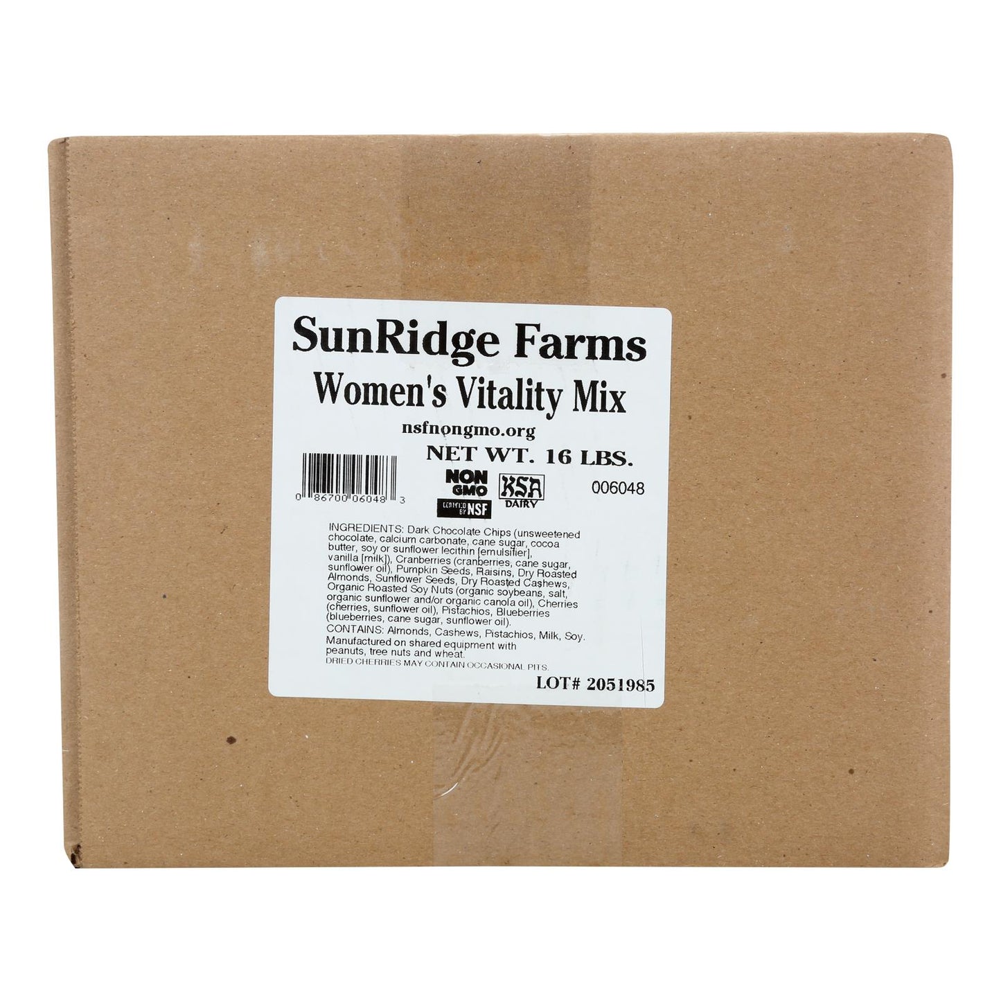 Sunridge Farms Women's Vitality Mix - Caja de 16 libras.