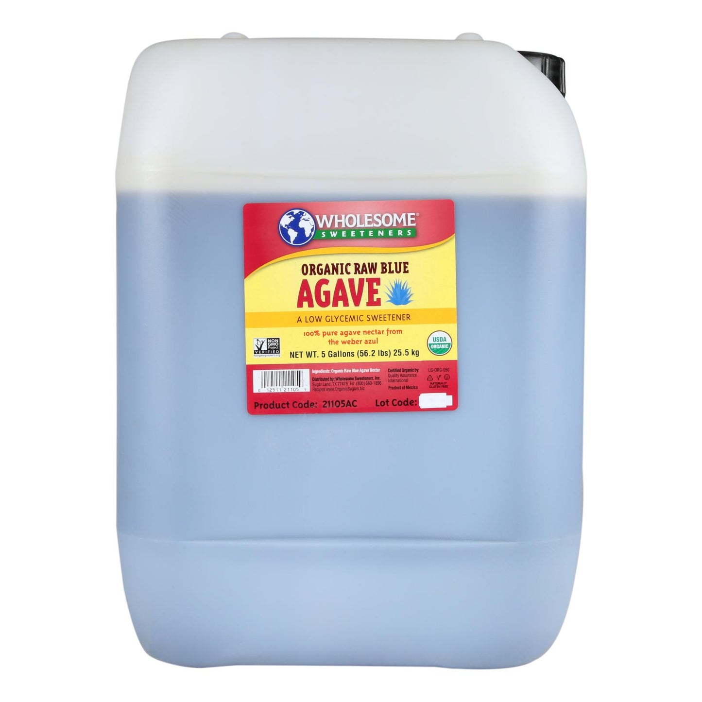 Wholesome Sweeteners Blue Agave - Sweeteners - Case Of 1 - 5 Gal