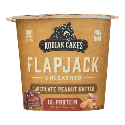 Kodiak Cakes Flapjack Cup 花生酱黑巧克力 - 12 盒装 - 2.36 盎司