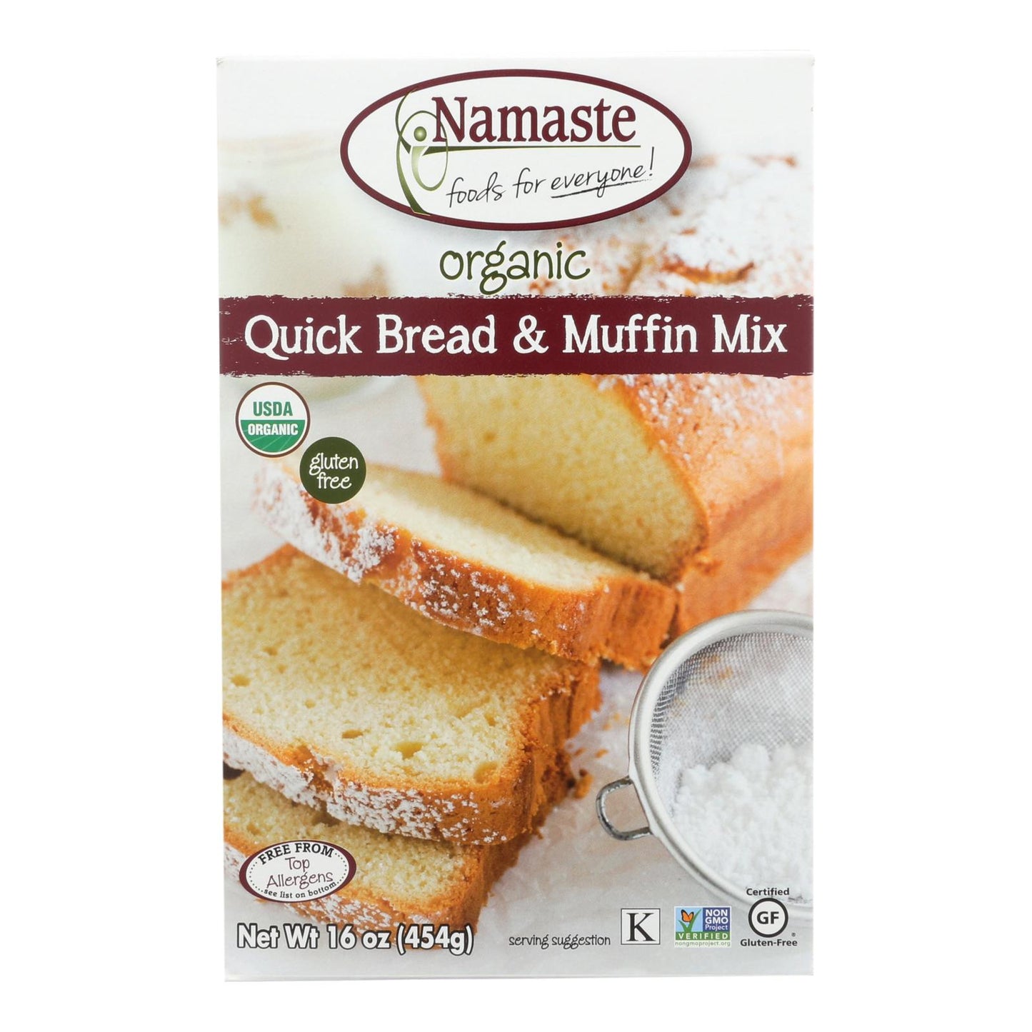 Mezcla rápida para pan y muffins Namaste Foods - Caja de 6 - 16 oz