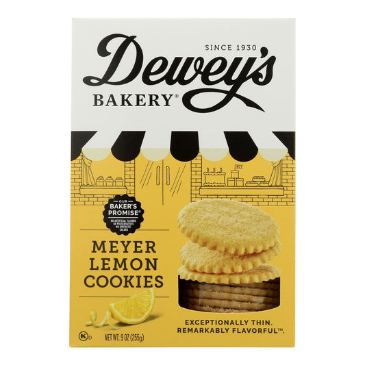 Deweys Bakery - Galletas finas de limón Meyer - Caja de 6 - 9 oz