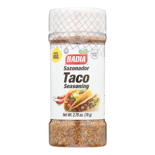 Condimento para tacos Badia Sazonador - Caja de 8 - 2.75 Oz