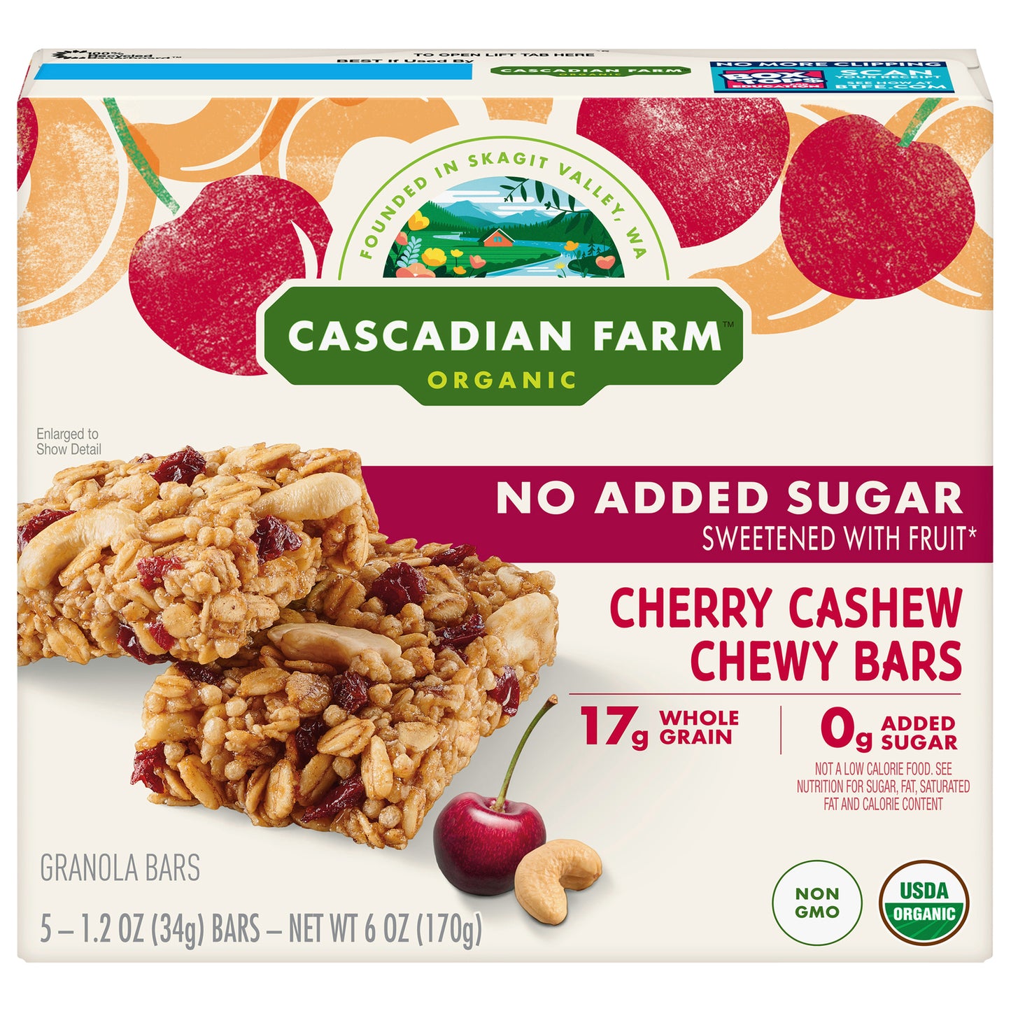 Cascadian Farm - Granja de cerezas Gran BR Cshw 5ct - Caja de 6-6 oz